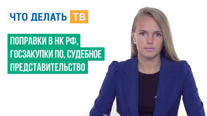 Поправки в НК РФ, госзакупки ПО, судебное представительство